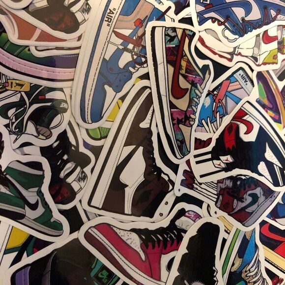 Lot of 50 Nike Air Jordan Vinyl Stickers - Jordan 1, Nike Dunk, Jordan 3, etc - Picture 2 of 11